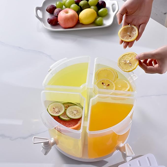 Beverage Dispenser for Fridge, 5.5 L/1.5 Gallon Rotating Plastic Drink Dispenser - Image 2