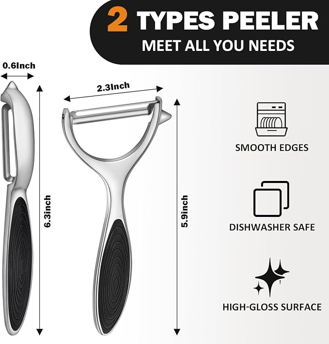 TACGEA Vegetable Peeler for Kitchen, Potato Peelers for Fruit Straight Blade - Image 2