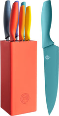 MasterChef Knife Block Set of 6 Kitchen Knives, Extra Sharp Stainless Steel by MasterChef