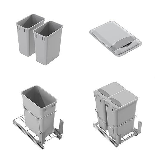 Dowell 35Qt Wastebasket Trash Container, - Image 5