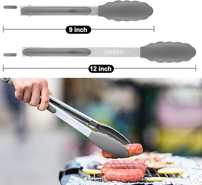 Tongs for Cooking, 600ºF High Heat-Resistant Stainless Steel Kitchen Tongs - Image 6