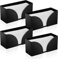 4Pack Paper Towel Dispenser Countertop Black Acrylic Paper Towel Holder by AFOROEOA