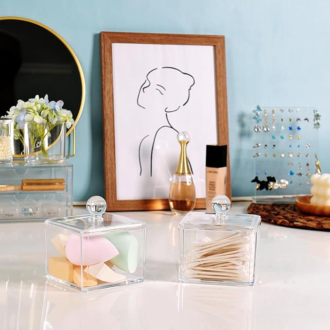 SheeChung Modern Square Acrylic Qtip Holder - Image 6