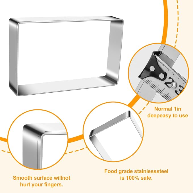 Rectangle Cookie Cutters Egg Biscuit - Image 2