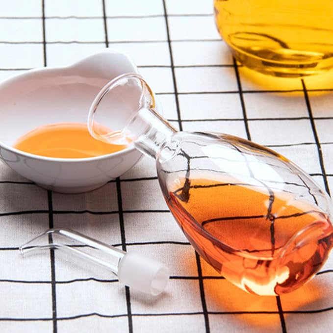 Affogato Glass Oil Bottle with Spout, Olive Oil Dispenser Vinegar Drizzler - Image 5