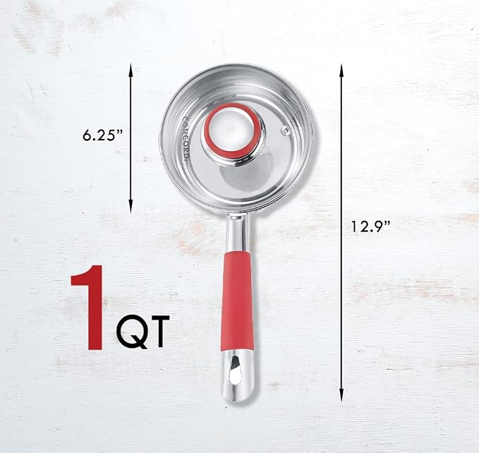 Concord 1 Quart Stainless Steel Saucepan - Image 3