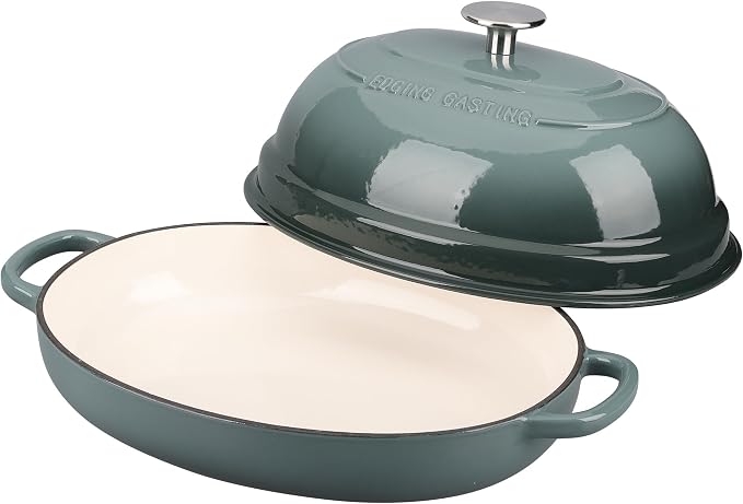 EDGING CASTING Enameled Oval Cast Iron Dutch Oven Pot - Image 4