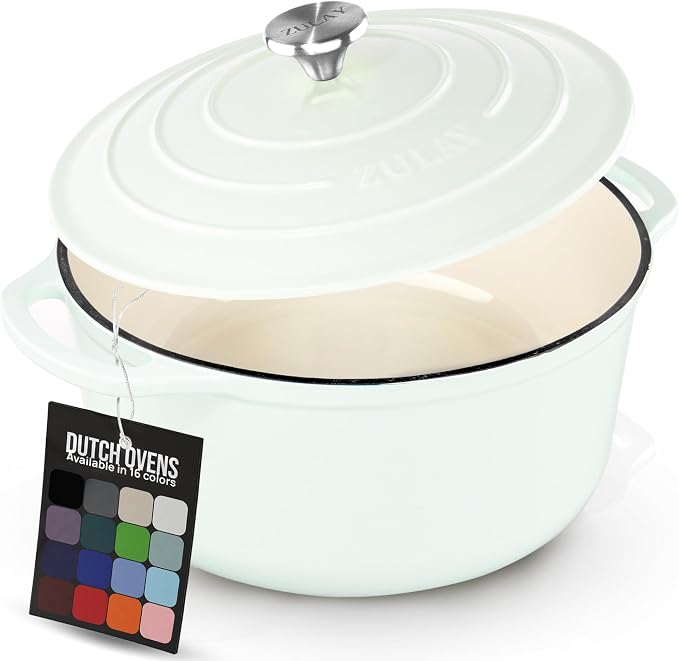 Zulay Kitchen 7.7 Quart Enameled Cast Iron Dutch Oven Pot by ZulayKitchen