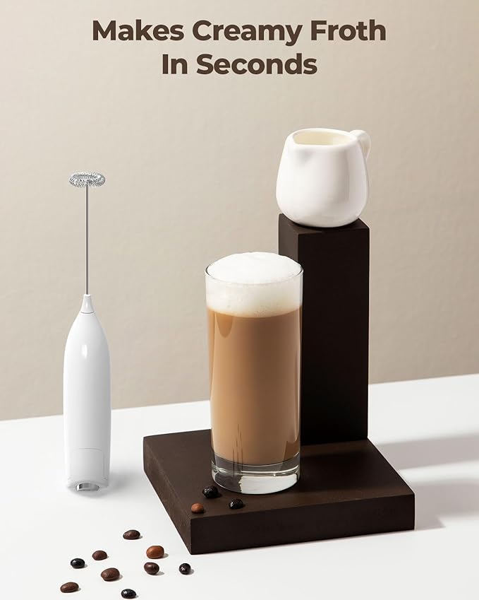 SIMPLETASTE Milk Frother Handheld Electric Foam Maker, Drink Mixer - Image 3