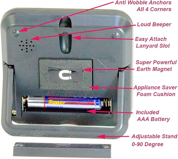 Elegant Digital Kitchen Timer Stainless Steel - Image 2