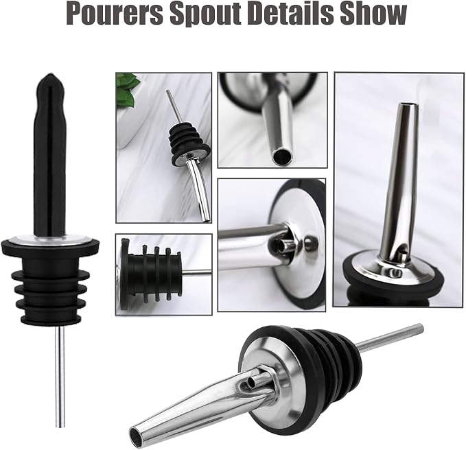 Pafusen 6 Pack Liquor Bottle Pourers, Liquor Pour Spout - Image 7