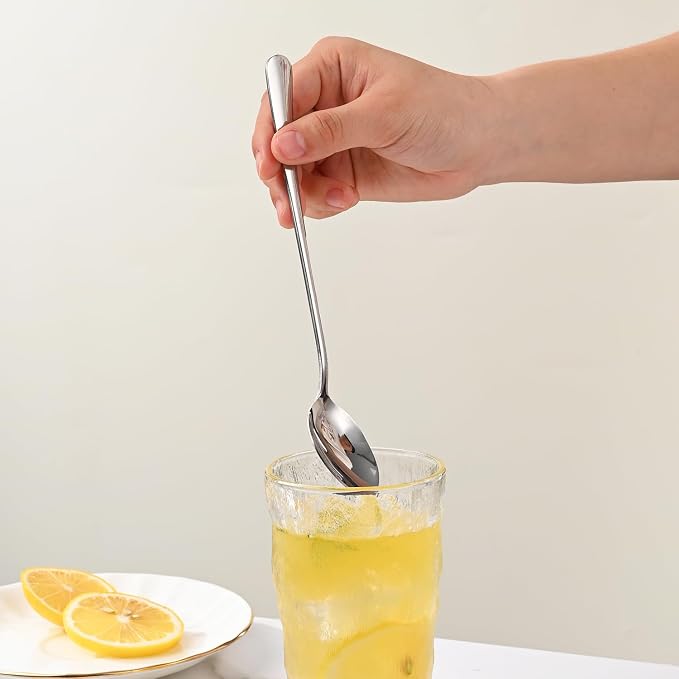 DEHOV 7.5 Inches Stainless Steel Iced Tea Spoons, Ice Cream, Long Handle Iced - Image 8