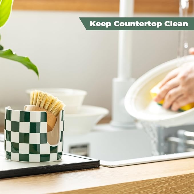 Zoeeker Ceramic Kitchen Sponge Holder, Dish Sponge Holder Suitable - Image 5
