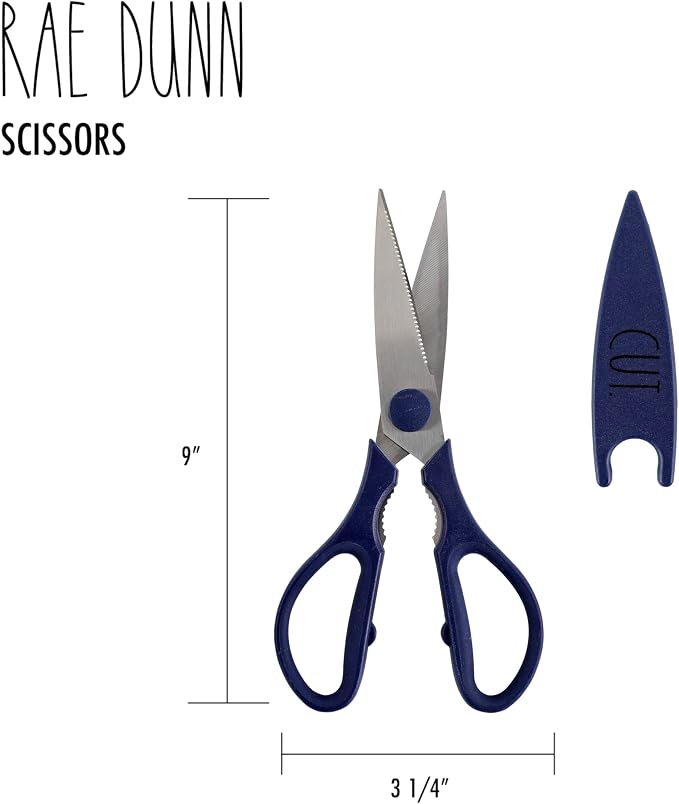 Rae Dunn Kitchen Scissors- Stainless Steel Kitchen Shears, Cooking Scissors - Image 6