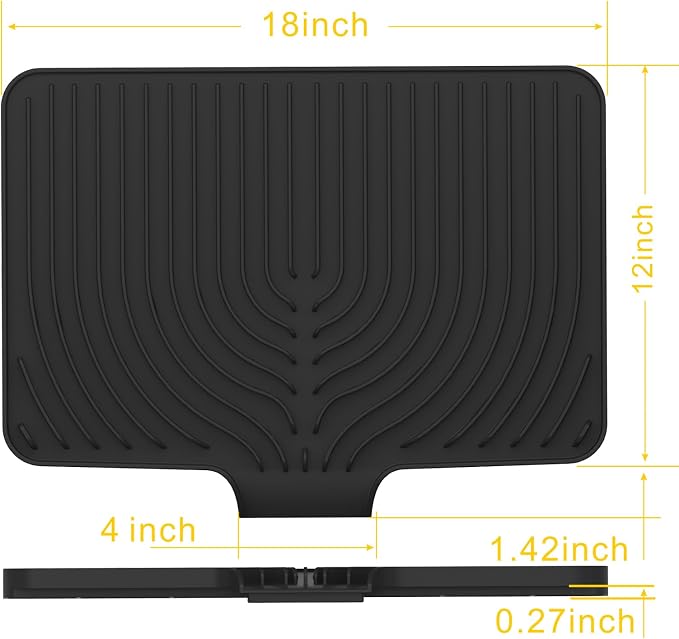 Silicone Dish Drying Mat for Kitchen Counter, Dish Drying Rack Matt - Image 6