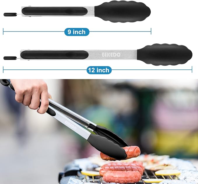 Tongs for Cooking, 600ºF High Heat-Resistant Stainless Steel Kitchen Tongs - Image 6