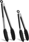 Tongs for Cooking, 600ºF High Heat-Resistant Stainless Steel Kitchen Tongs by EEKEDO