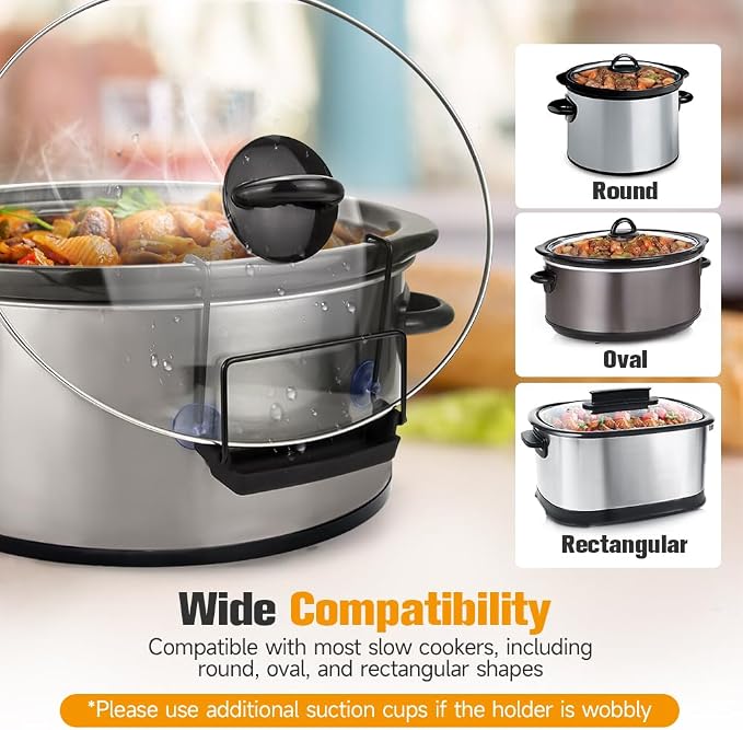 SOPHICO Slow Cooker Lid Holder for Cooking, Hand Free Pot Lid Organizer - Image 5