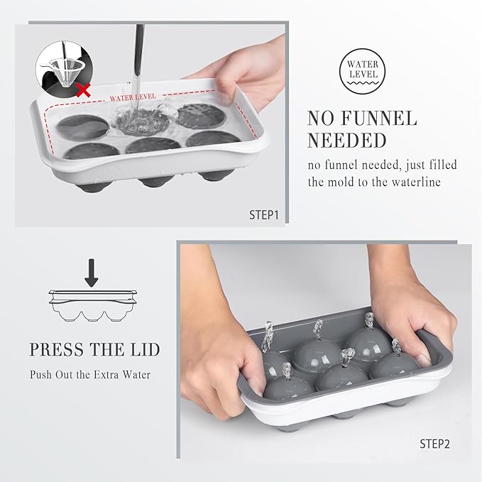Round Ice Cube Mold with Lid - Image 5
