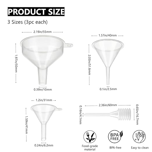 9 Pack Small Funnel Kit 3 Sizes - Image 2
