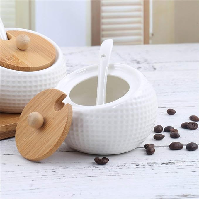 Porcelain Condiment Jar Spice Container - Image 2