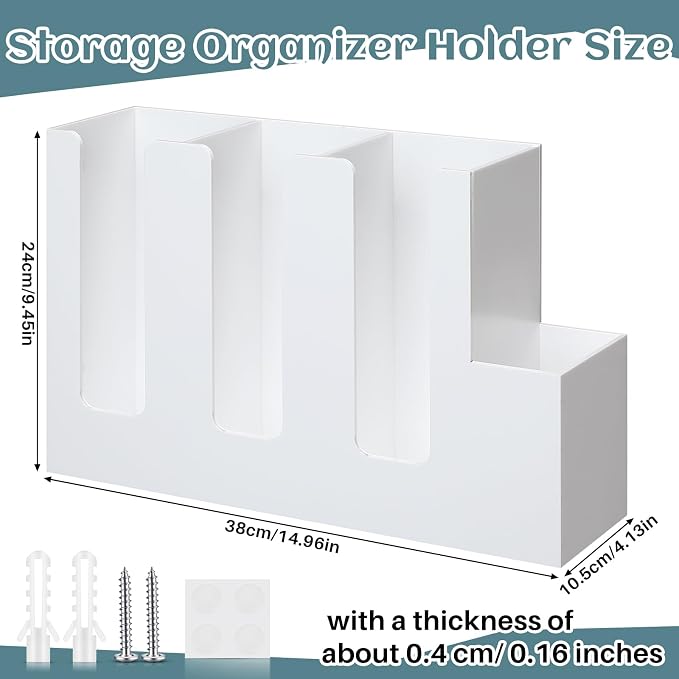 Cunhill 4 Compartments Acrylic Coffee Cup and Lid Storage Organizer Holder - Image 2