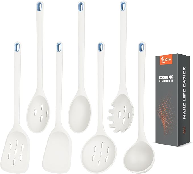 Large Silicone Utensils Set of 7 by TesQita