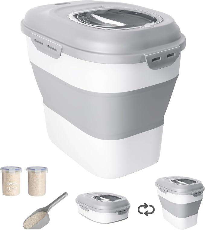 20-50 Lbs Food Storage Container by DDMOMMYCOLLAPSIBLEFOODSTORAGECONTAINERFAMILY