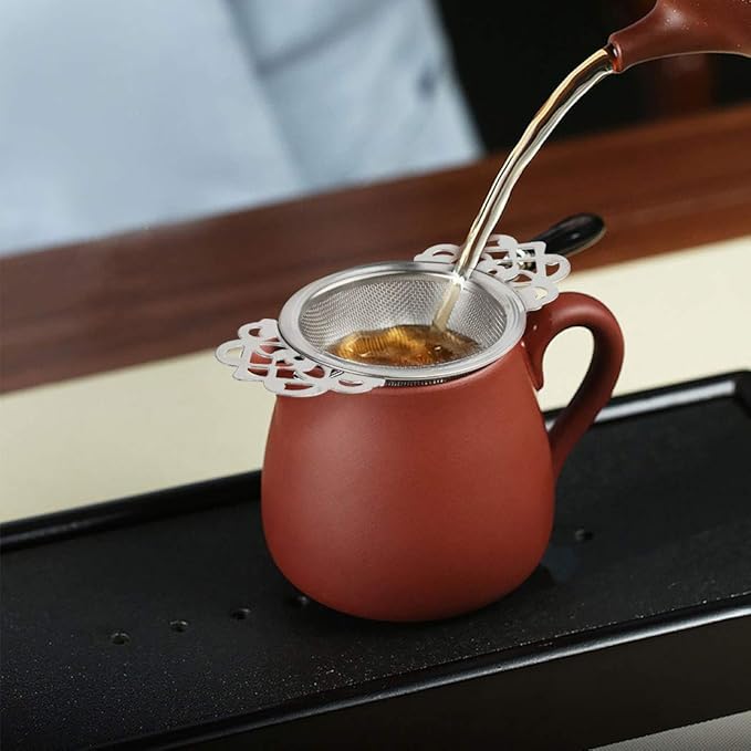Picowe 4 Pack Tea Strainer Bowl, Stainless Steel Sliver Tea Strainers - Image 2