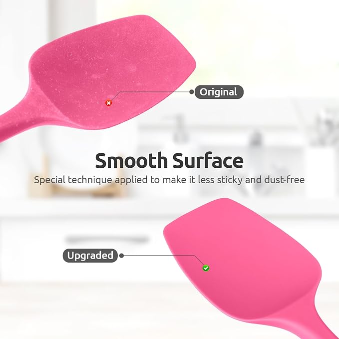 Heat Resistant Silicone Spoon Spatula: U-Taste 600ºF High Heat Flexible 11.38in - Image 7