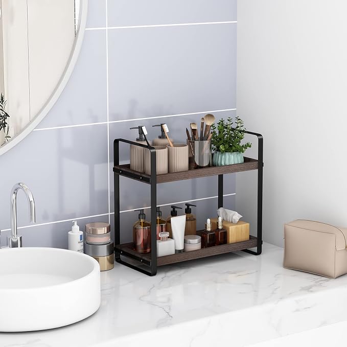 HNRLOY Bathroom Counter Organizer, Bathroom Countertop Organizer, Counter Shelf - Image 5