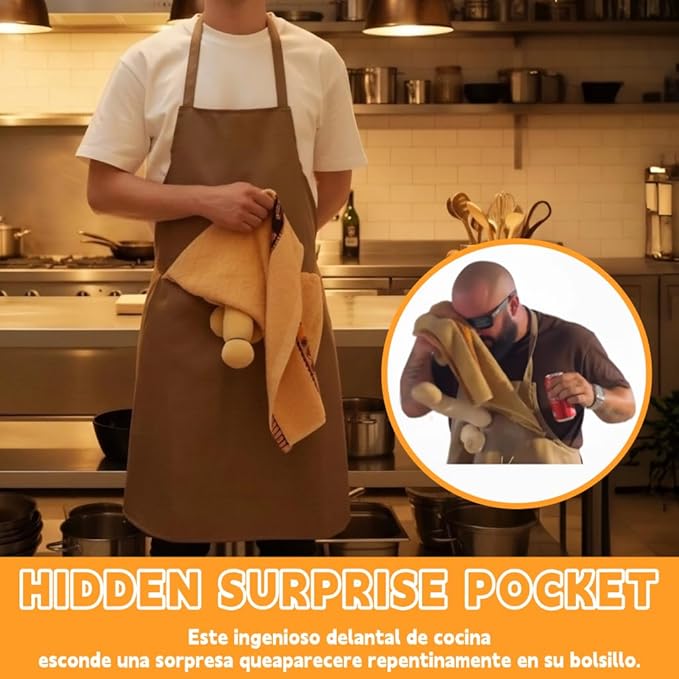 Funny Apron, Chef's Prank Apron, Creative Prank Aprons - Image 3