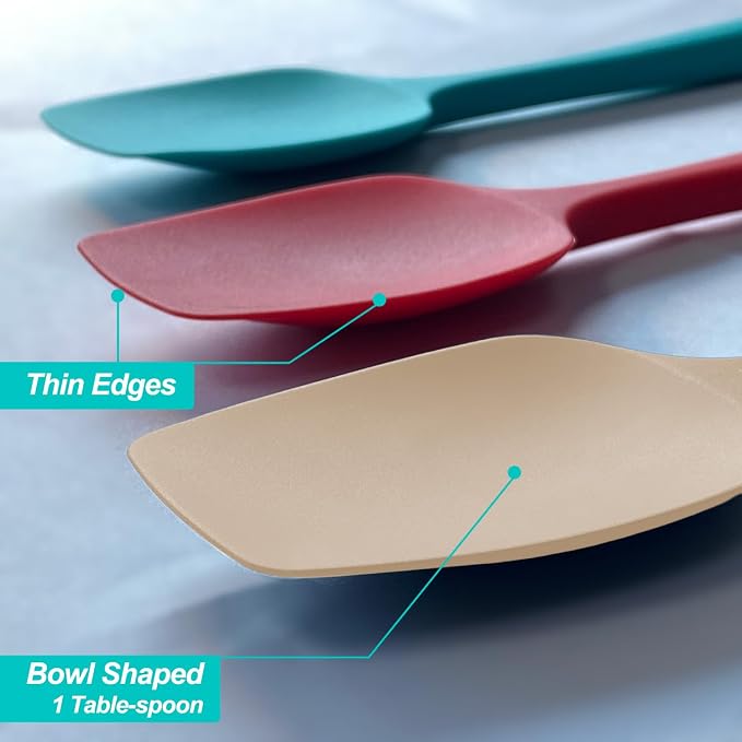 Silicone Spatula Set, High Heat Resistan Rubber Spoon Spatula, Non-Stick - Image 5