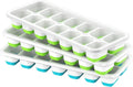 ChefAide Ice Cube Tray with Lid, 3 Pack 42 Cubes Durable Stackable Ice Cube by ChefAide