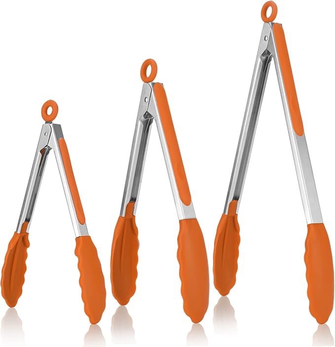 Kitchen Tongs, U-Taste 7/9/12 inches Cooking Tongs, by U-Taste