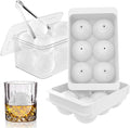 WIBIMEN Large Ice Cube Molds, Big Round Whiskey Ice Cube Trays by WIBIMEN