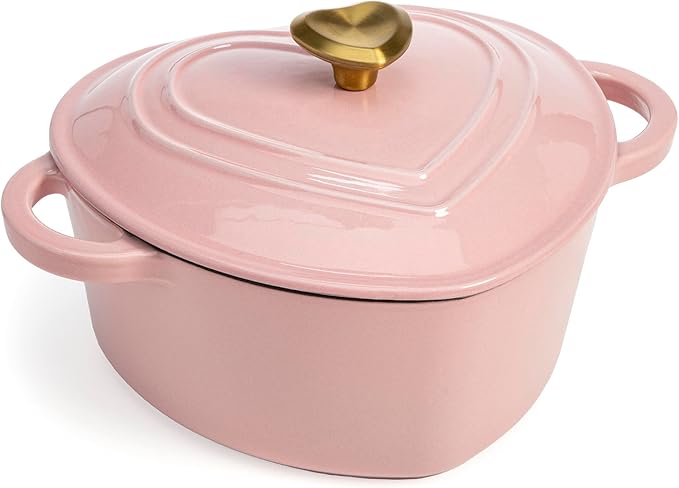 Paris Hilton Enameled Cast Iron Dutch Oven Heart-Shaped Pot by TheWorldofParisHilton