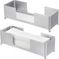 MyGift Modern Silver Tone Metal Countertop Folded Paper Towel Holders, by MyGiftHome