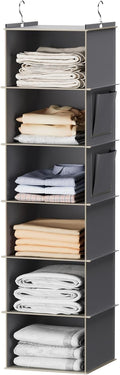 YOUDENOVA Hanging Closet Organizer and Storage, 6-Shelf Closet Hanging Storage by YOUDENOVA