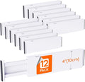 Lifewit 12 Pack 4" High Drawer Dividers 34-56cm/13.5-22" Adjustable Drawer by Lifewit