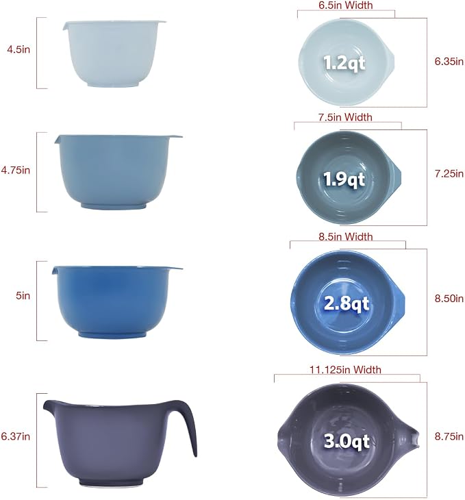 Glad Mixing Bowls with Pour Spout, Dishwasher Safe Kitchen Cooking and Baking - Image 5