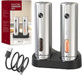 Upgraded Larger 110ml CapacityElectric Salt & Pepper Grinder Set of 2 by HappyThanksgivingDay