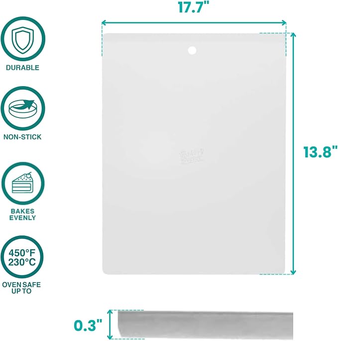 Commercial Quality Baking Sheet Pan Set, Pure Aluminum, Wrap Resistant - Image 2
