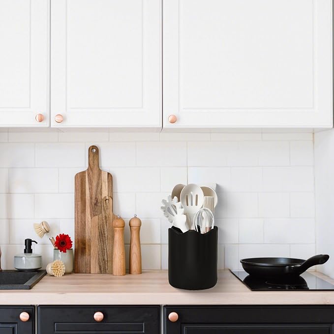 Large Utensil Holder for Kitchen Counter, Ceramic Kitchen Utensil Crock - Image 3