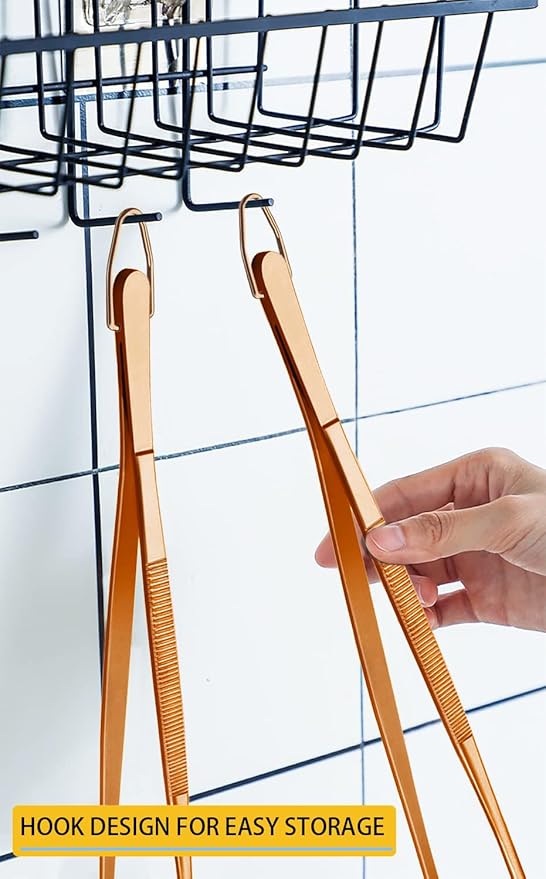 JETKONG 2 Pcs 12-Inch Kitchen Tweezers Cooking Tweezer Tongs Stainless Steel - Image 4