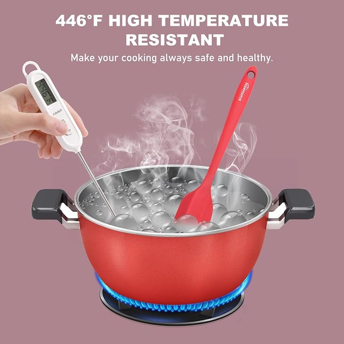 NileHome Silicone Spatula Set 6 Packs Food Grade Kitchen Utensils - Image 3