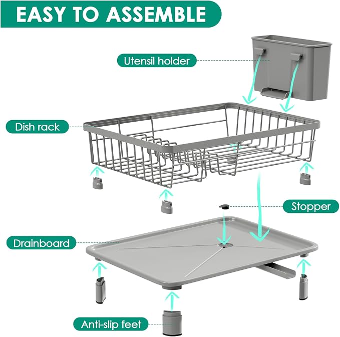 GAOKASE Dish Drying Rack, Stainless Steel-Dish Rack, Dish Racks - Image 7