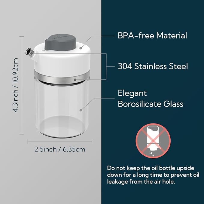 KITCHENDAO Precision Pour Glass Soy Sauce Dispenser - Image 6