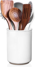 LoeJan 6.7" Utensil Holder, Ceramic Kitchen Utensil Holder by LoeJan