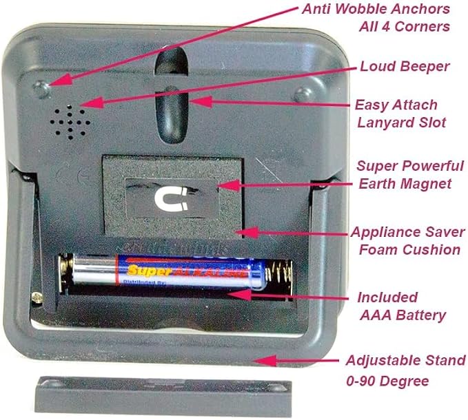 Elegant Digital Kitchen Timer Stainless Steel - Image 3